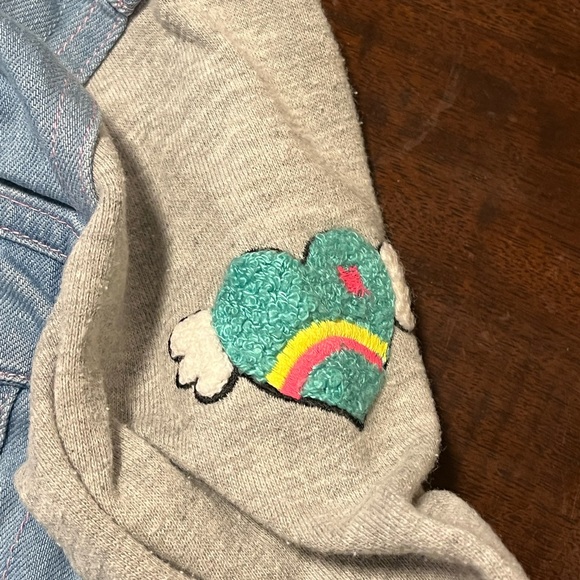 Disney Store Minnie Mouse Figaro Embroidered Denim Hooded Jacket Girls Size 4 - Picture 6 of 7